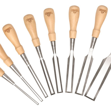 Stanley Houtbeitelset Sweet Heart 8 Delig 3 3, 6, 10, 12, 16, 18, 25, 32mm – 1-16-793