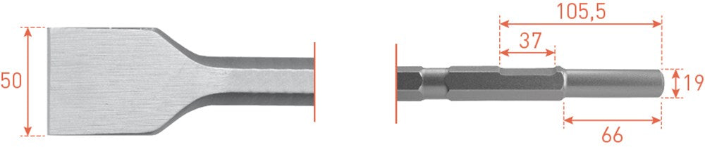 Spadebeitel 6-kant 21 / 19x61