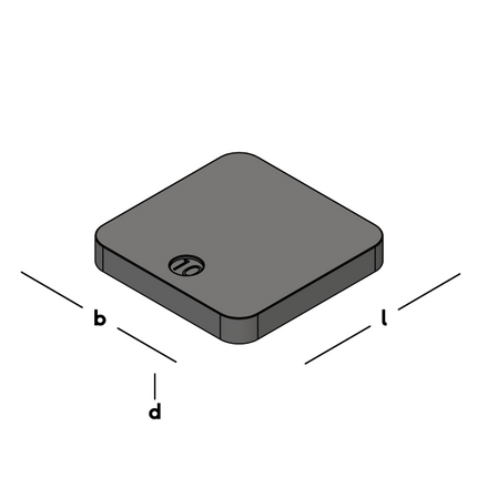 GB Hogedrukplaat 10 ABS 70x70mm - 34810.B004