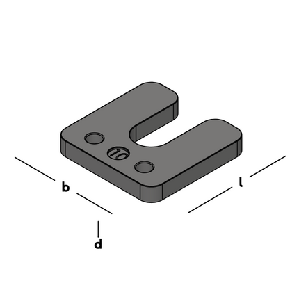 GB Hogedrukplaat met Sleuf 10 ABS 70x70mm - 34850.B004