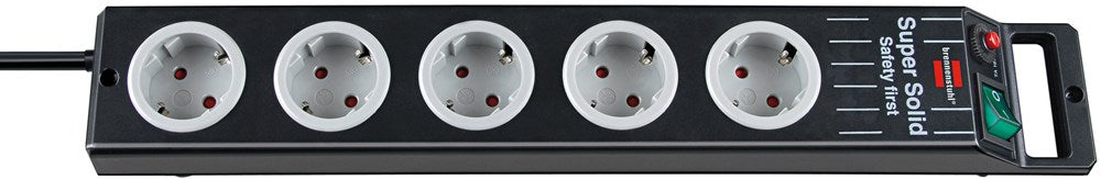 Brennenstuhl SUPER-SOLID-LINE STEKKERDOOS 5-VOUDIG ZWART 2,5M H05VV-F 3G1,5