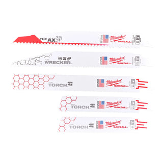 Milwaukee Reciprozaagblad Sawzall Set Carbide AX Torch Sloopbladen 5-Delig 5-Delige Reciprozaagbladen – 49222206