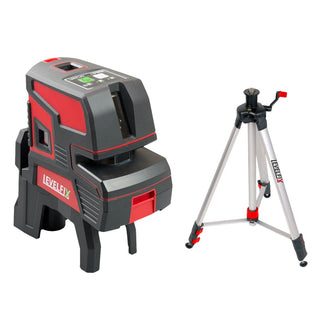 Levelfix CL206G Kruis PUNT Lijnlaser Setgroen met Statief 1,5M – 556228