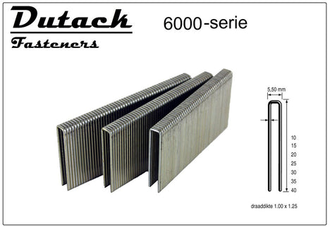 Dutack Niet 6000 25mm RVS Geharst DS 5,0ML Serie 5MILLE in Doos – 5028038