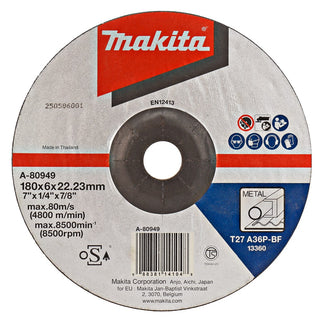 Makita Afbraamschijf 180X6,0mm Staal – A-80949
