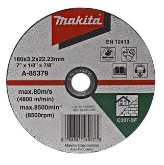 Makita Doorslijpschijf 180X3,2X22,23mm Steen Doorslijpsch. 180X3,0mm – A-85379