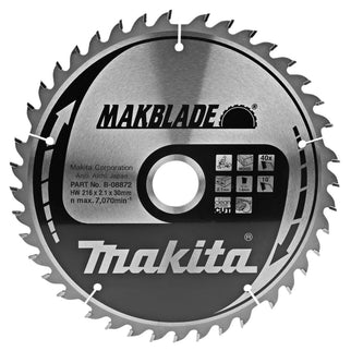 Makita Zaagblad Hout 216X30X2,1 40T 10G Zaagblad – B-08872