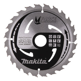Makita Zaagblad Mforce 190X30X2,0 24T 15G Zaagblad Hout 190X30X2,0mm – B-32041
