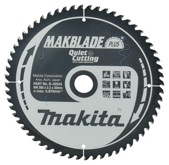 Makita HM Zaagblad 260X30 60T - Hout 5G – B-32524