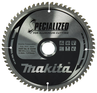 Makita HM Zaagblad 216X30X2,2 64T Aluminium 5G – B-33299