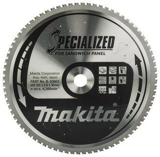Makita HM Zaagblad 355X2,6X30 T=80 SW Sandwichpaneel 355X30X2,6 80T 0G – B-33607