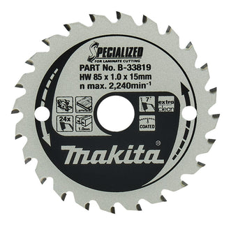Makita HM Zaagblad 85X15 T=24 Laminaat 85X15X24T – B-33819