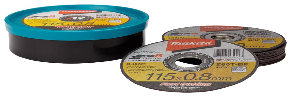 Makita Doorslijpschijf RVS 115X22,23X0,8mm – B-45727-12