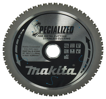 Makita Cirkelzaagblad 150X20X1,1 60T 0G Rvs/staal - Specialized Zaagblad Rvs 0GR – B-47058