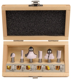 Makita Freesset 6-Delig 8mm - in Houten KIst 8mm – D-53540