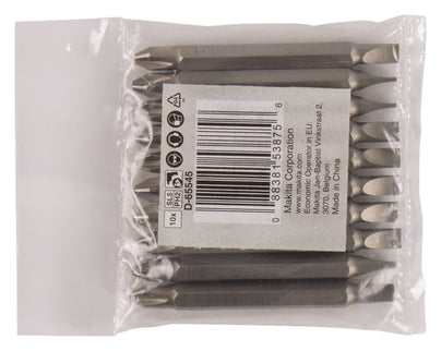 Makita Schroefbit Dubbel PH2-SL5 65mm Navul 10 stuks – D-65545