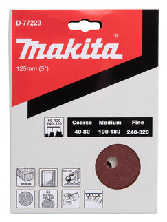 Makita Schuurschijfset 125mm Red Velcro – D-77229