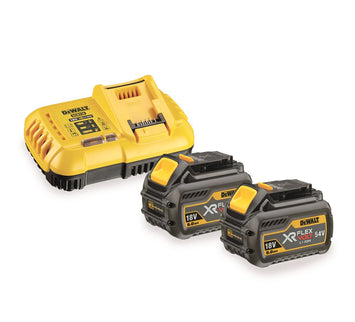 DeWALT 54v xr flexvolt accu starterspakket met 2x 6,0ah accu's en snellader DCB118T2
