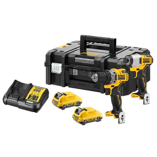 DeWALT 12v xr schroefboormachine + slagschroevendraaier tstak voordeelset 2x3.0ah DCK2110L2T