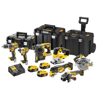 DeWALT 18v xr brushless 7-delige voordeelset in tstak + trolley case 3x 5.0ah DCK755P3T