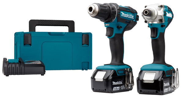 Makita DLX2339J 18V 2-Delige Combiset voor Schroeven en Boren in Hout