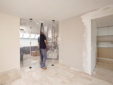 Afbeelding (De)monteerbare stofwand