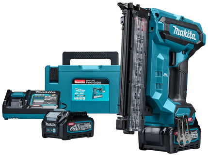 Makita FN001GA202 40V Max Brad Tacker 40V met 2X 2.0Ah Accu en Snellader in MBOX