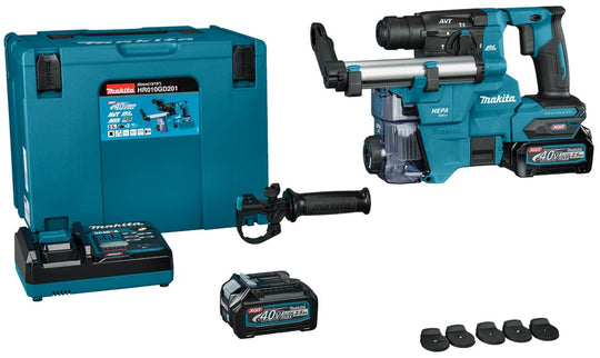 Makita HR010GD201 40V Max Combihamer 2.5Ah Accust Stofafzuiging