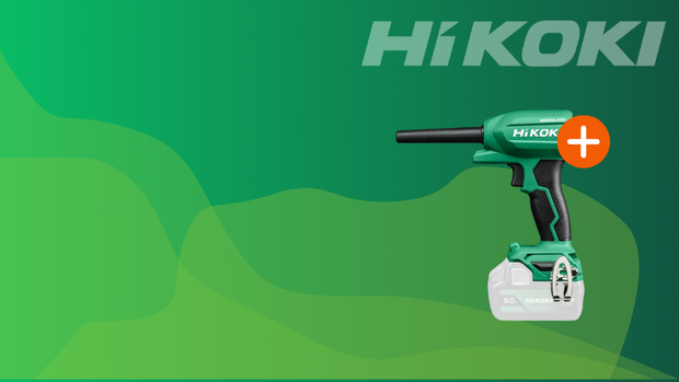 <h2>Gratis HiKOKI<br/>Blaaspistool</h2>