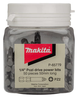 Makita Schroefbit PZ2X50mm in POT 50 stuks – P-65779