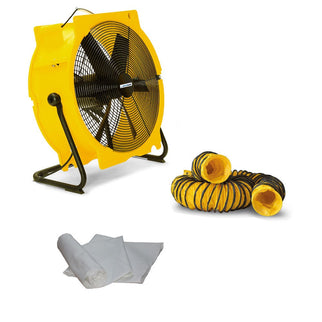 DRYFAST VENTILATOR DFV7000 SET MET 2 ADAPTERS, 1 STOFZAK EN 1 SLANG 10M