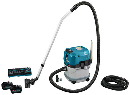 Makita VC004GLT21 40V Max Stofzuiger met 5.0Ah Accu 2st en Duo Snellader