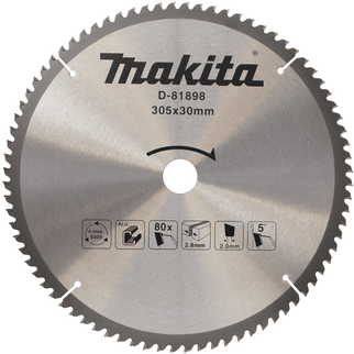 Makita TCT Zaagblad Aluminium 350x30mm 80T 5G - D-81898