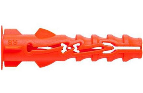 SPIT NYL PLUG D.6X30 - 100ST MET KRAAG