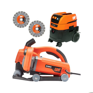 SPIT D90 SLEUVENZAAGMACHINE + AC1630P STOFZUIGER + SET XTREME UNIVERSAL