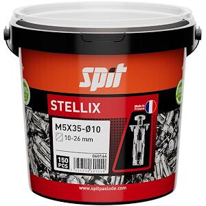 SPIT STELLIX HOLLEWANDPLUG M5/35 150 ST.MET SCHROEF - 150 STUKS IN ECO EMMER