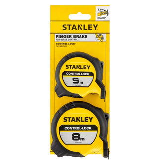 Stanley DUOPACK: ROLBANDMAAT CONTROL-LOCK 5M 8M