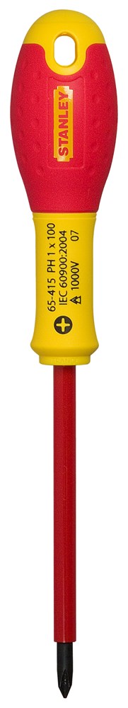 Stanley Fatmax Schroevendraaier Phillips VDE PH1 X 100mm – 0-65-415