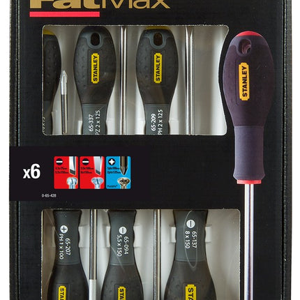 Stanley Fatmax Schroevendraaierset 6-Delig - Standaard/parallel/pozidriv – 0-65-428