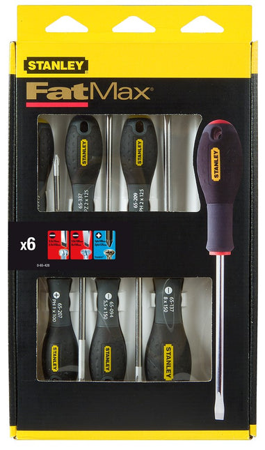 Stanley Fatmax Schroevendraaierset 6-Delig - Standaard/parallel/pozidriv – 0-65-428