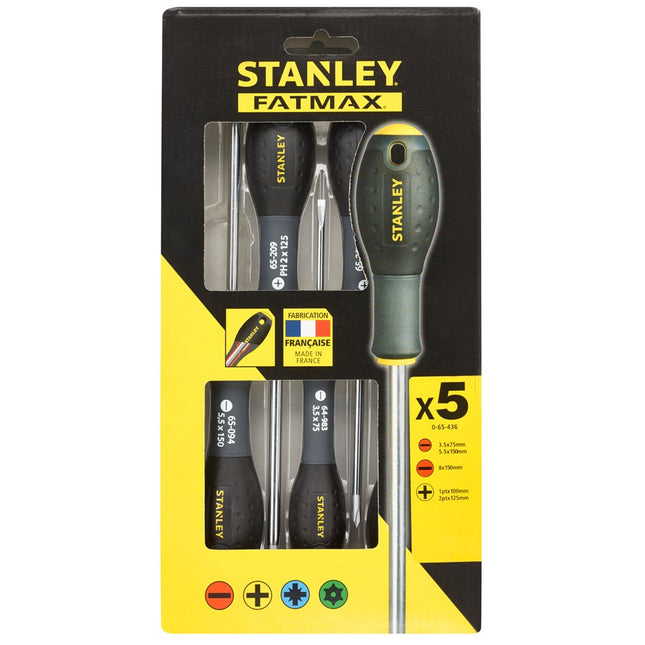 Stanley Fatmax Schroevendraaierset 5-Delig - Standaard/parallel/phillips – 0-65-436