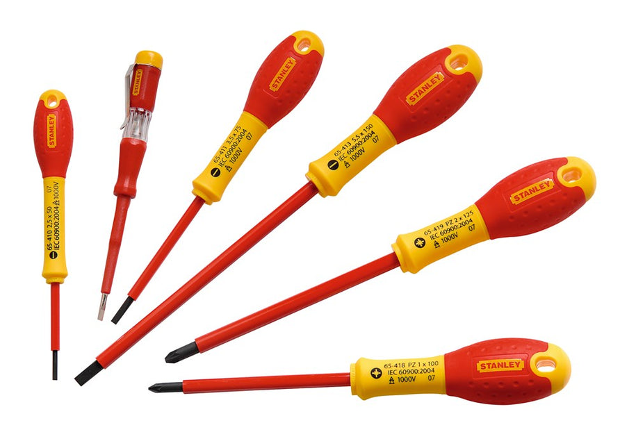 Stanley Fatmax VDE-Schroevendraaierset 6-Delig - Parallel/pozidriv en Spanningsz – 0-65-443