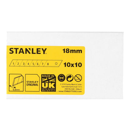 Stanley Afbreekmesjes 18mm - 10 stuks – 1-11-301