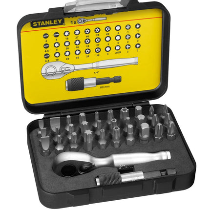 Stanley Bitset Expert PRO 1/4" - Ratelsleutel (32 Delig) – 1-13-904
