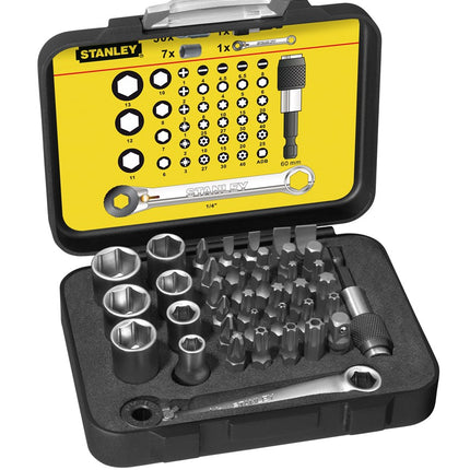Stanley Bitset Expert PRO 1/4" - Ringsteeksleutel (40 Delig) – 1-13-907