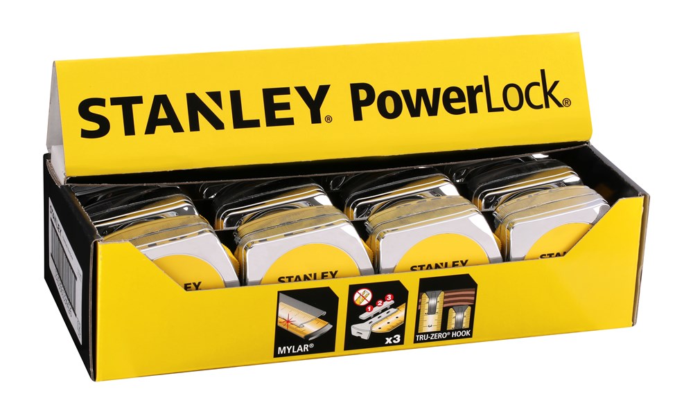 STANLEY ROLBANDMAAT POWERLOCK 10M - 25MM
