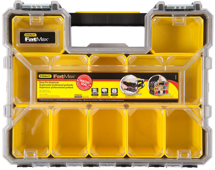 Stanley Organizer 446X357X116mm - Diep Professioneel - met 10 Bakjes – 1-97-518