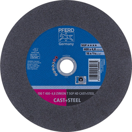 Afbeelding PFERD TOOLS doorslijpschijf voor stationair gebruik 100 T SGP HD CAST+STEEL