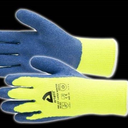 Artelli PRO-FIT Winterhandschoen Maat L (9) Latex Blauw/geel – 1010084001