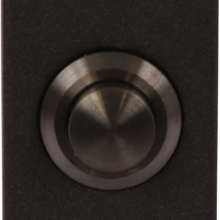 Beldrukker rechthoekig rvs mat zwart  Oxloc